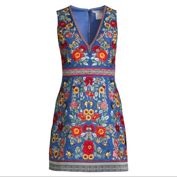 Alice + Olivia Dresses & Skirts - Alice + Olivia Patty Embroidered Floral Mini Dress